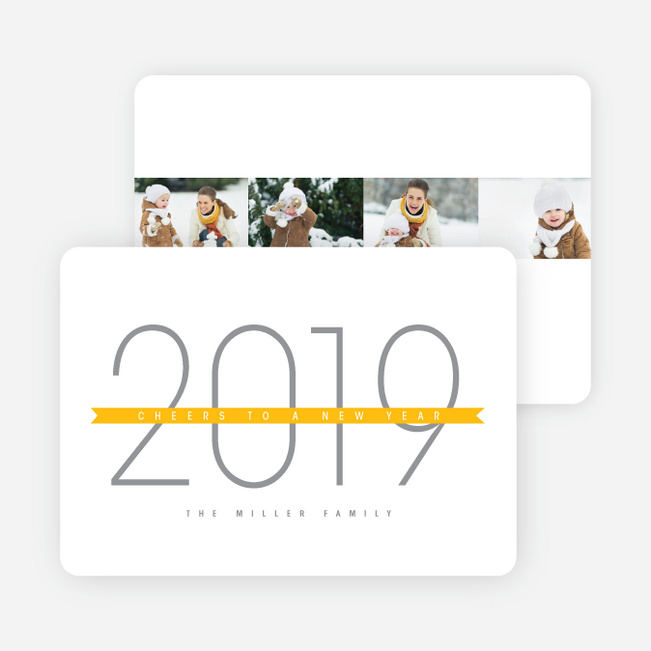New Year, New Beginnings Cards - Yellow