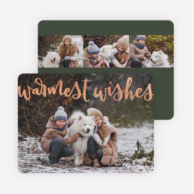 Warm Wishes Holiday Cards - Green