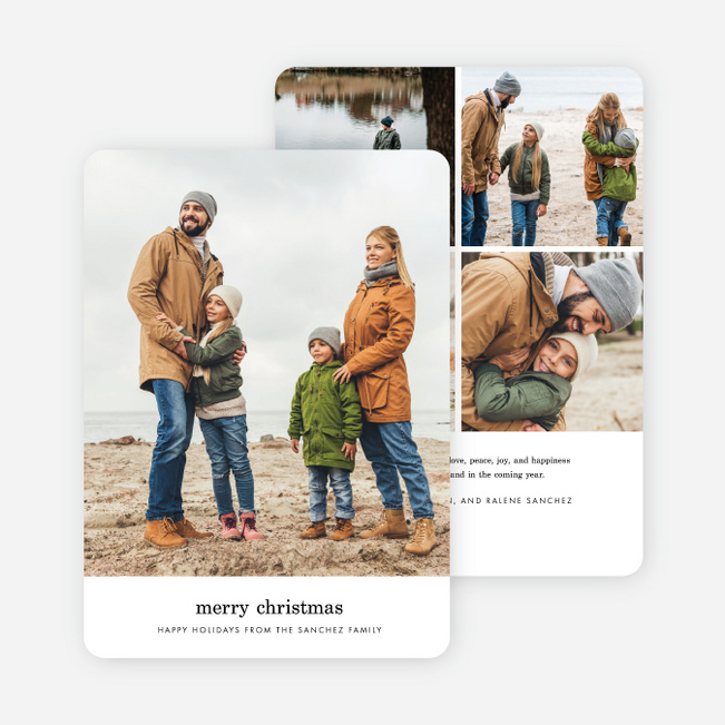 Simple Wish Family Photo Holiday Cards - Black