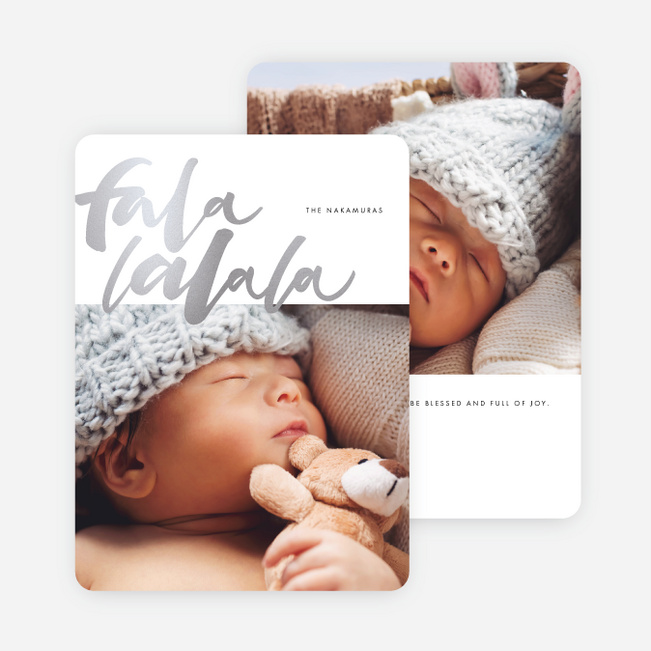 Foil Falala Christmas Cards - Gray