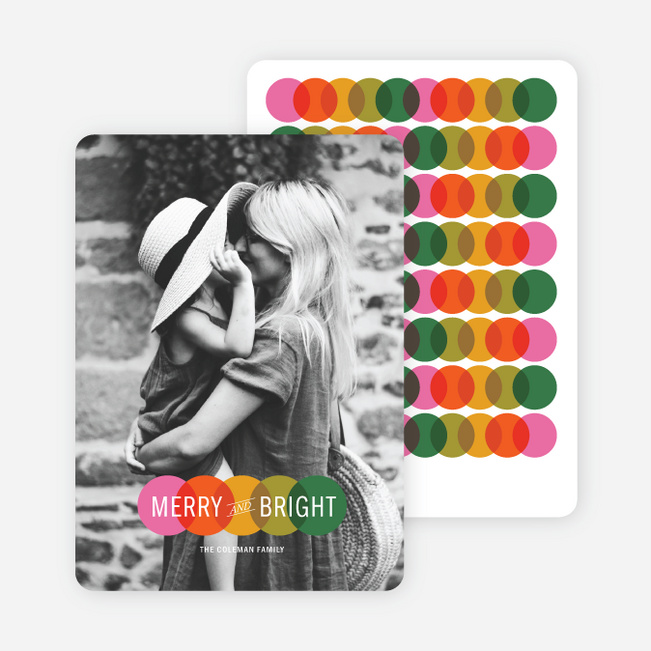 Intertwined Circles: Merry & Bright Holiday Cards - Multi