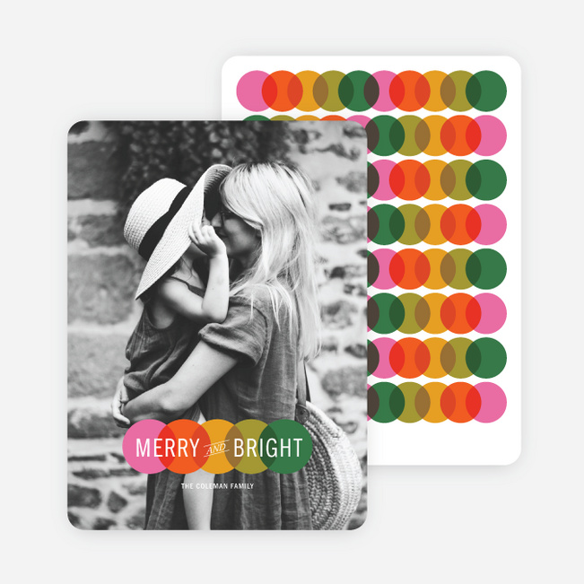 Intertwined Circles: Merry & Bright Holiday Cards - Multi