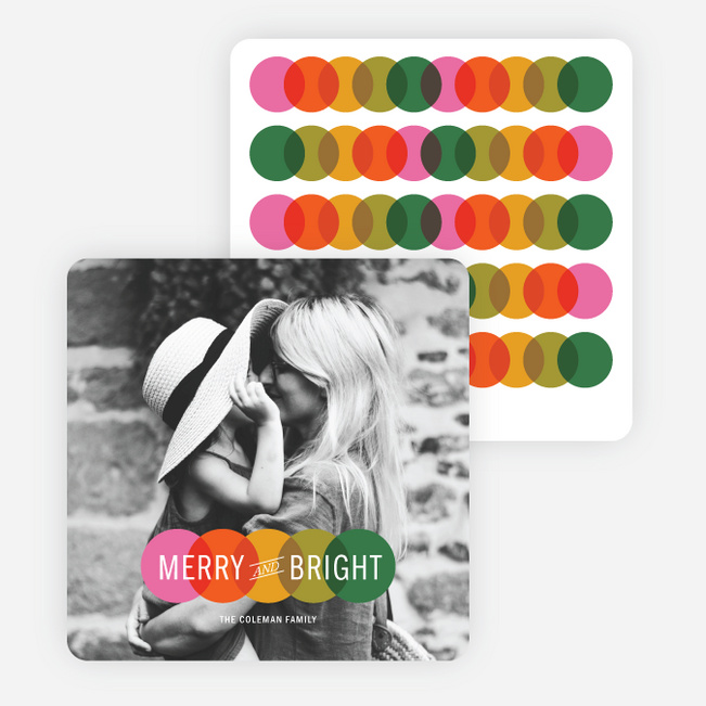 Intertwined Circles: Merry & Bright Holiday Cards - Multi