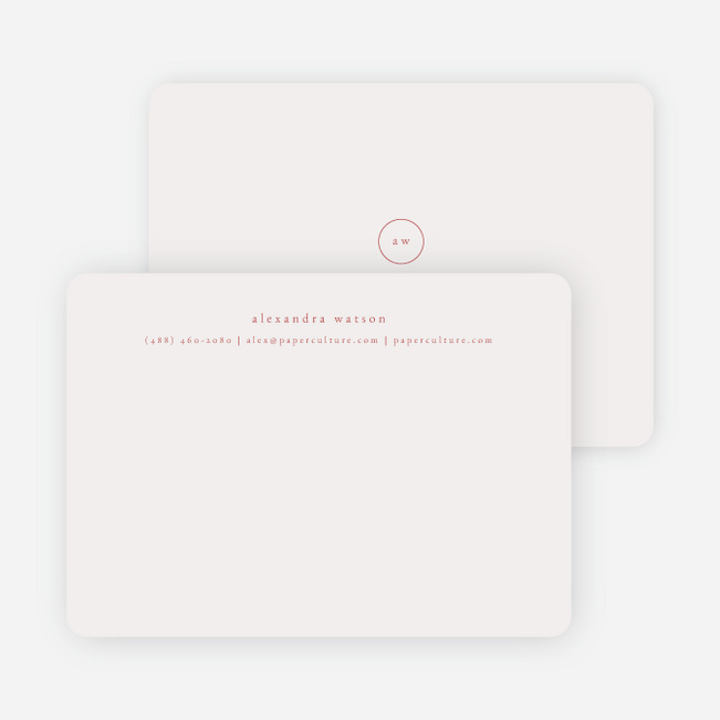 Simple & Elegant Stationery - Red