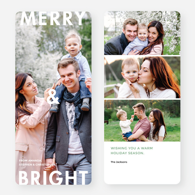 Top to Bottom Holiday Cards - Green