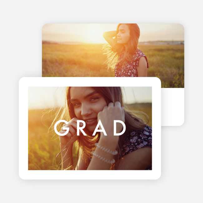 Simply Centered Graduation Invitations - Black