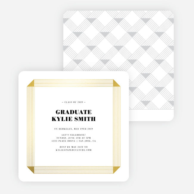 graduation announcements and graduation invitations paper foil border name cards graduation