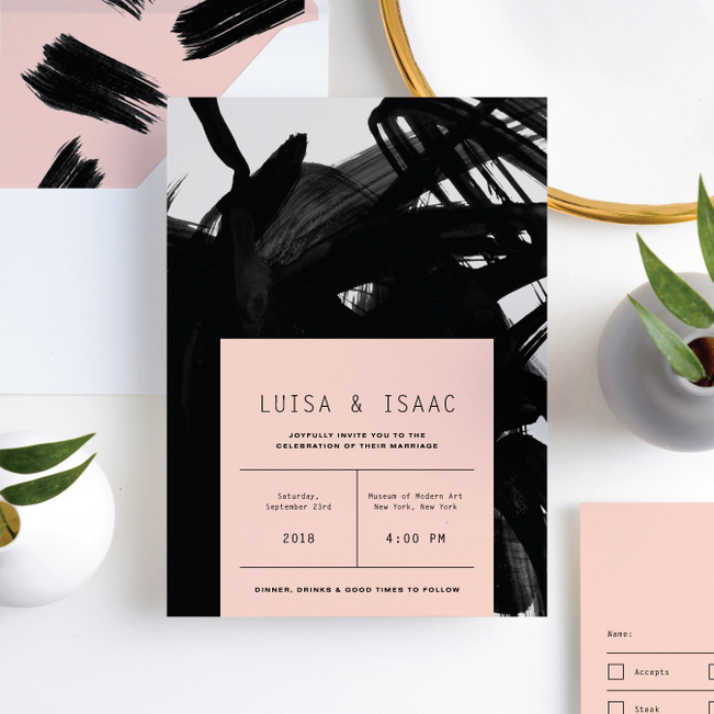 Bold Strokes Wedding Invitations | Paper Culture