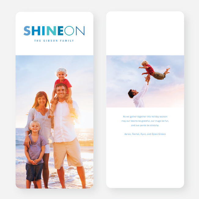 Shine On Holiday Cards - Blue