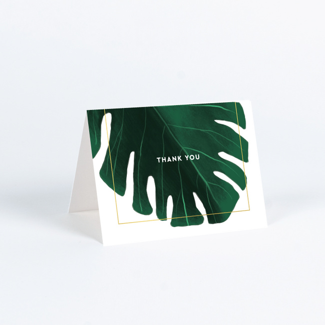 Monstera Impression Wedding Invitations - Green