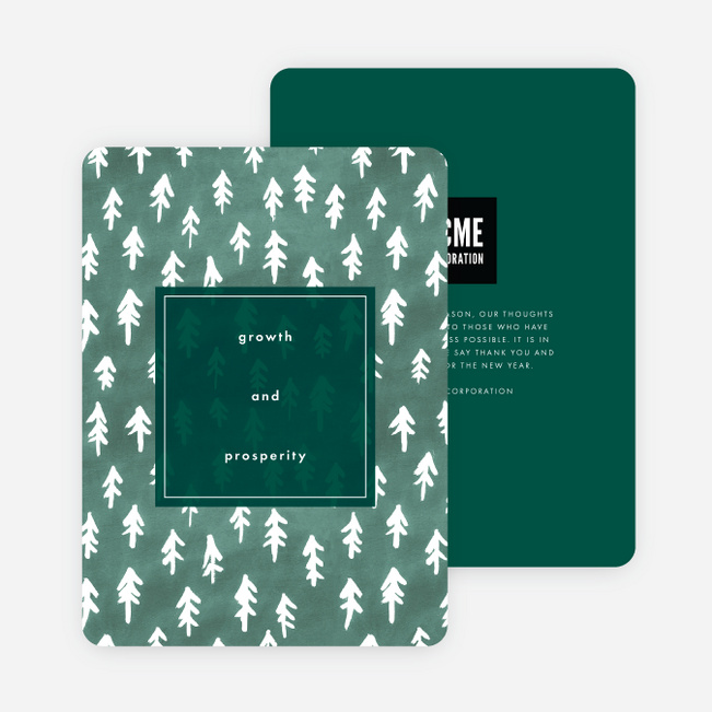 Little Forest Business Holiday Cards - Green