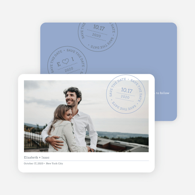 Postcard Inspired Save the Date Cards - Glacier
