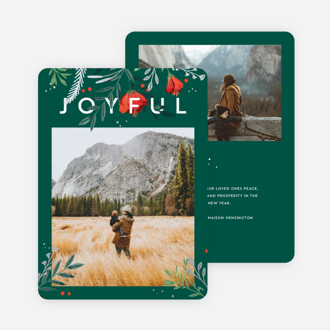 Foil Natural Joy Holiday Cards - Gray