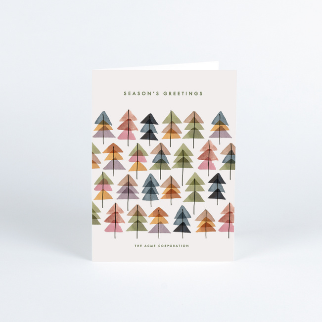Shades of Trees Corporate Holiday Cards - Multi