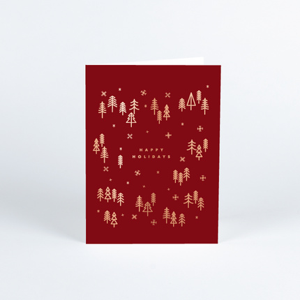 Foil Winter Woods - Red