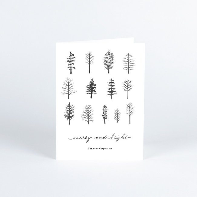 Prolific Tree Profiles Company Holiday Cards - Black