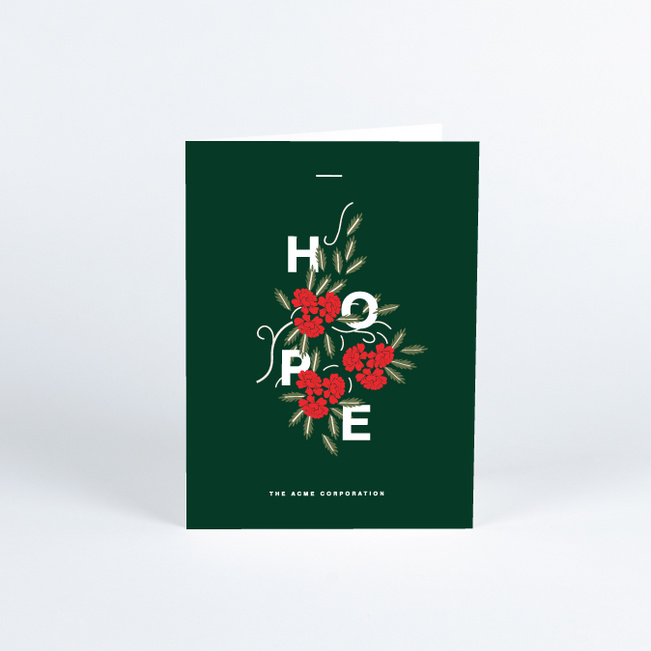 Overgrowing Hope Corporate Holiday Cards - Green