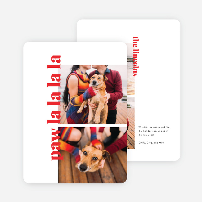 Paw La La Holiday Cards - Red