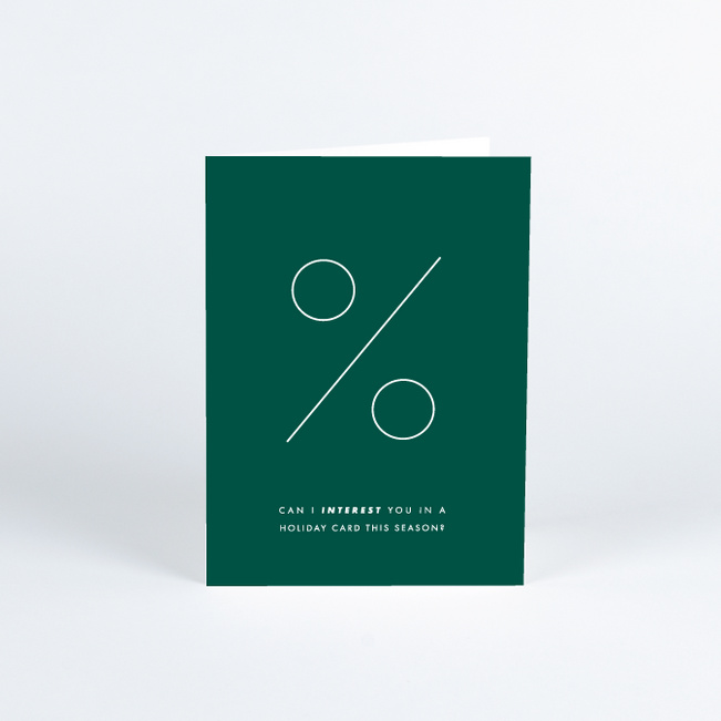 Percentage of Joy Corporate Holiday Cards - Green