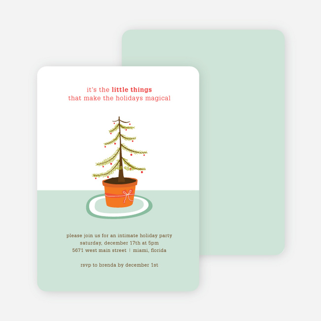 Have a Holly Jolly Holiday Invitations - Celadon