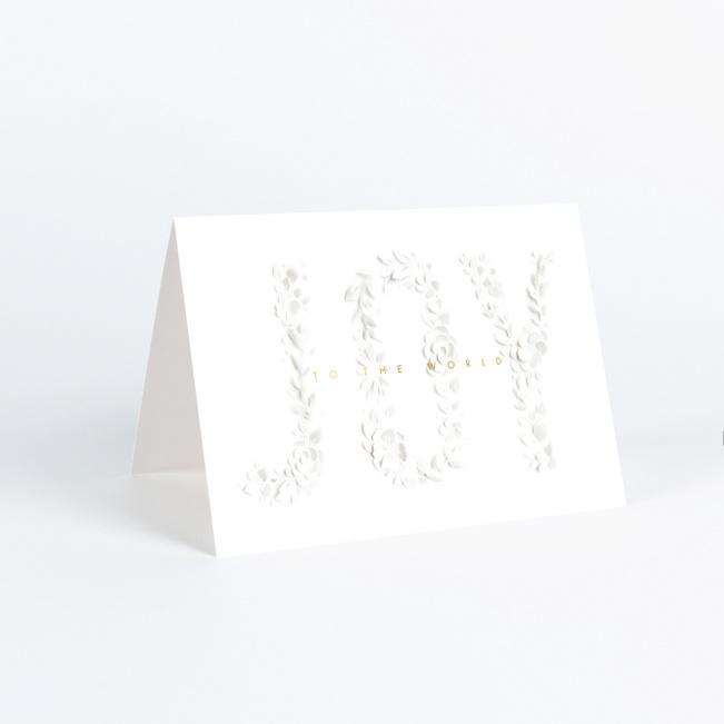Foil Passionate Joy Holiday Cards - Yellow