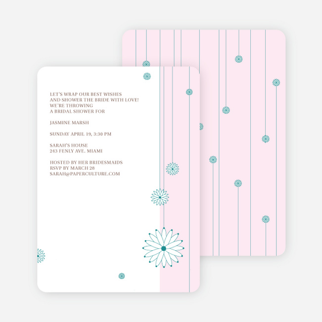 Bridal Tea Shower Invitations - Pink