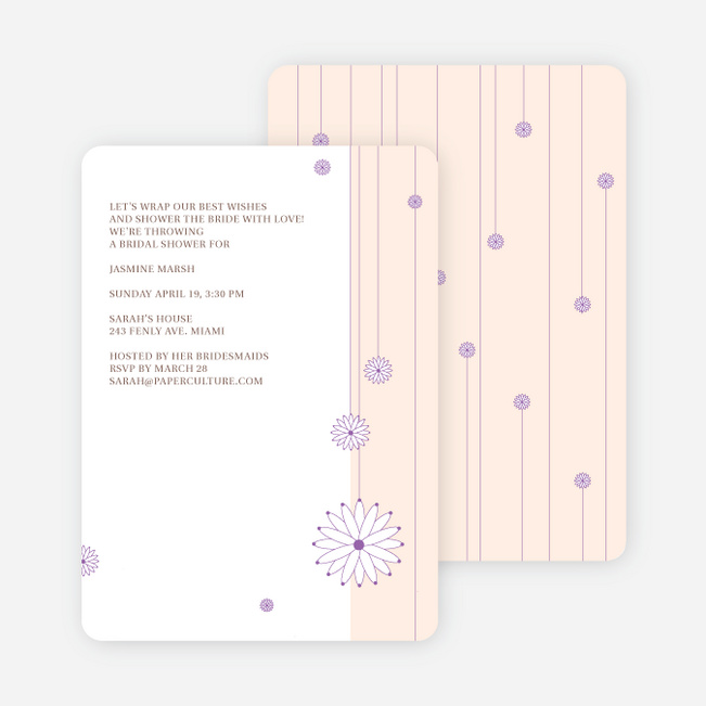 Bridal Tea Shower Invitations - Yellow