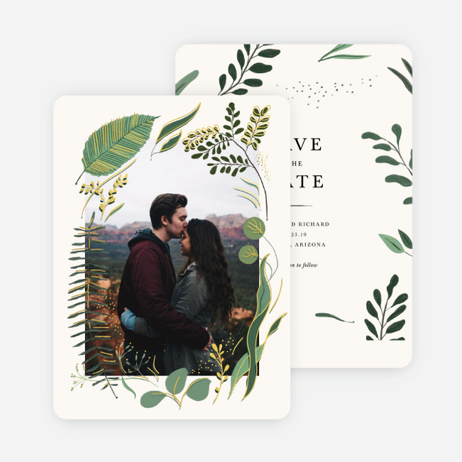 Rustic Forest Save the Date Cards