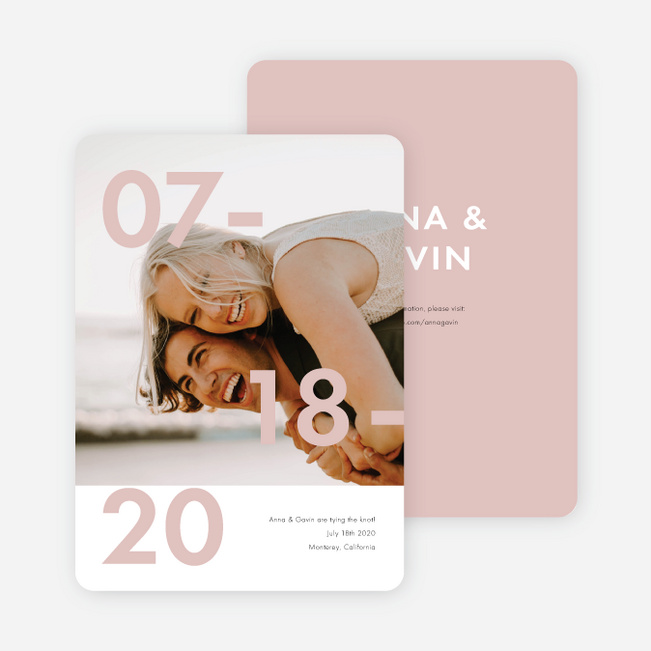 Day To Remember Save the Date Cards - Pink