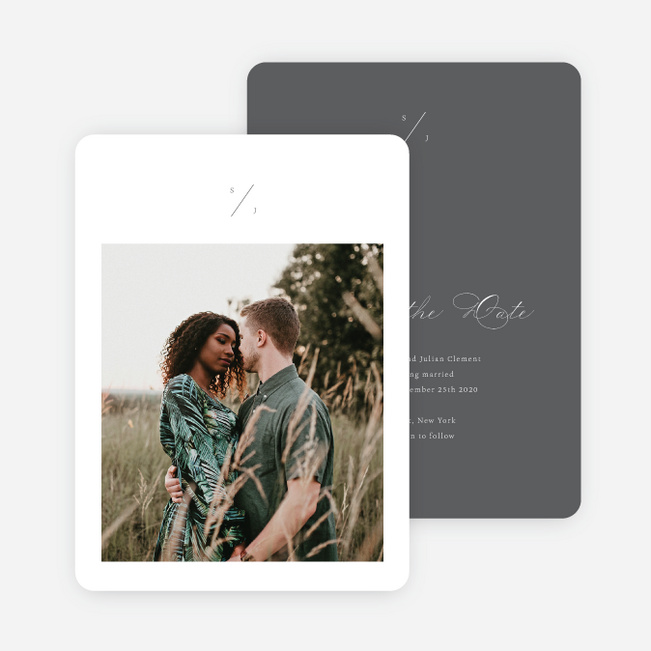 A Classy Affair Save the Date Cards - Gray
