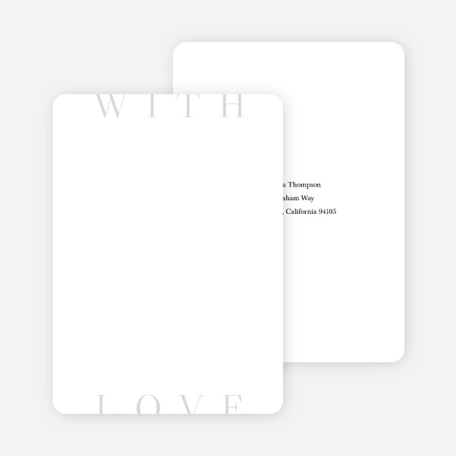 Love So Big Wedding Thank You Cards - White