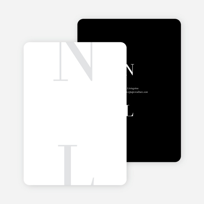 Editorial Inspired Wedding Thank You Cards - Black