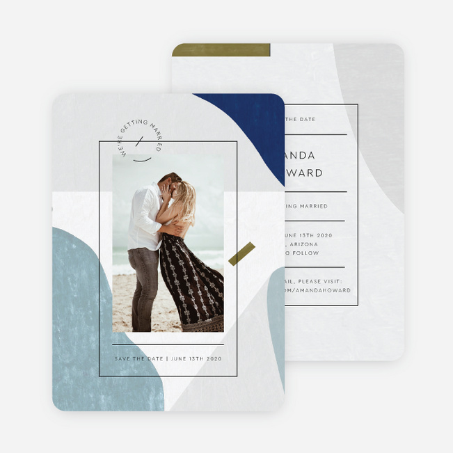 Moving Shapes Save the Date Cards - Multi