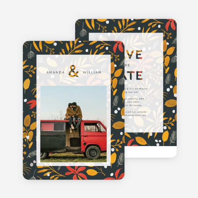 Fall in Love Save the Date Cards - Multi