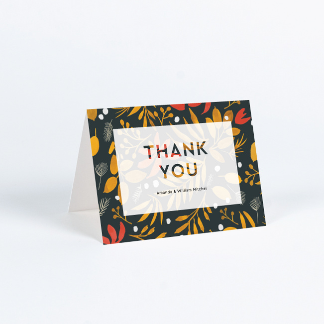 Fall in Love Wedding Thank You Cards - Multi