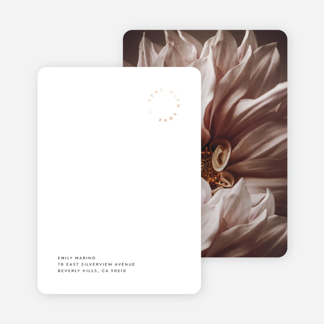 Foil Passionate Love Wedding Thank You Cards - Pink