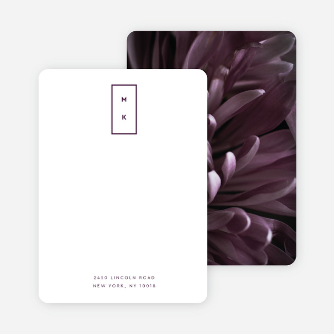 Deep Love Wedding Thank You Cards - Purple