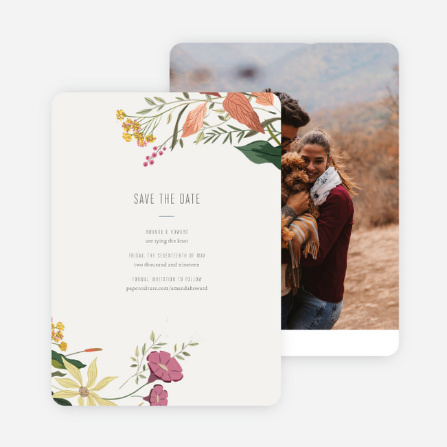 Herbs & Wildflowers Save the Date Cards - Multi
