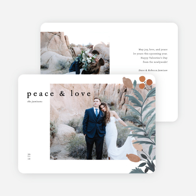 Blooming Love Valentine’s Day Cards - White