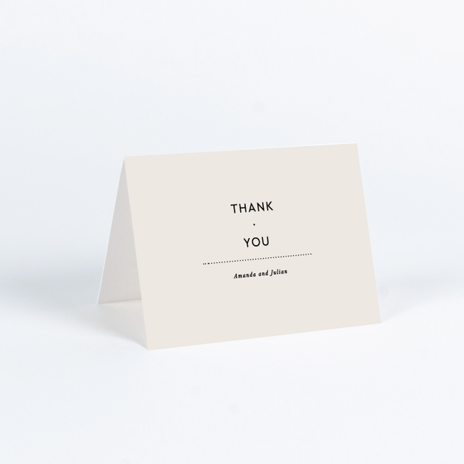 Headline Act Wedding Thank You Cards - Beige