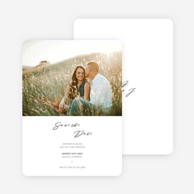 Something New Save the Date Cards - White