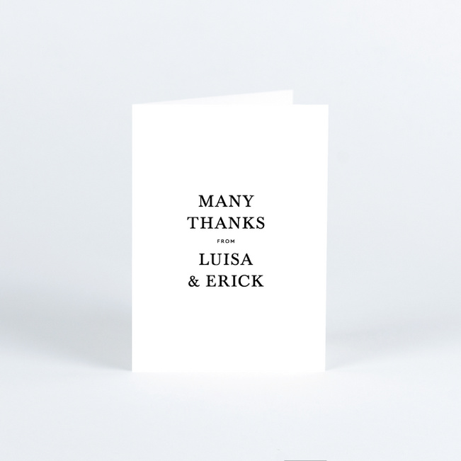 Harmonious Union Wedding Thank You Cards - White