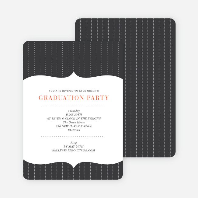 Curtain Time Graduation Invitations - Green