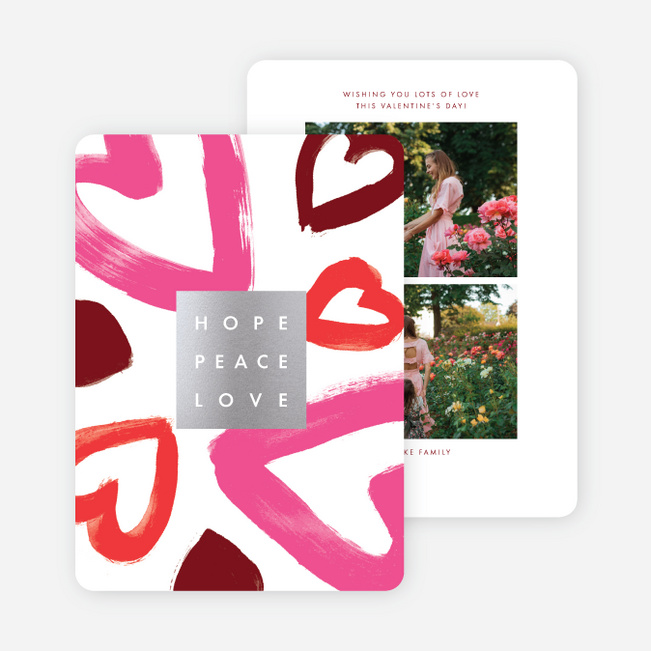 Love Splash Valentine’s Day Cards - Gray