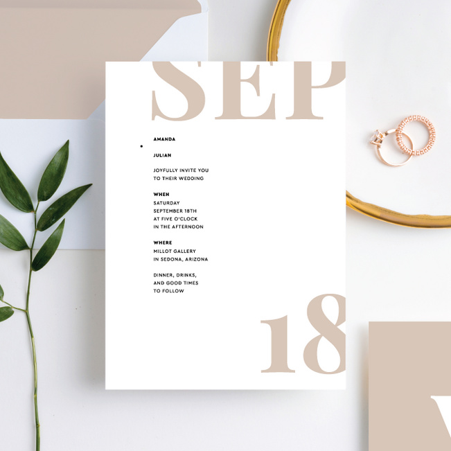 Bold Watermark Wedding Invitation Suites | Paper Culture