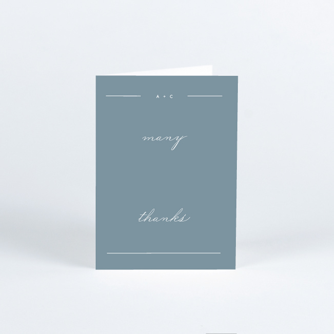 Grand Statement Wedding Thank You Cards - Blue