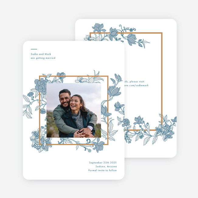 Nature’s Bounty Save the Date Cards - Blue