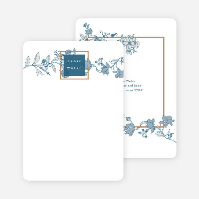 Nature’s Bounty Wedding Thank You Cards - Blue