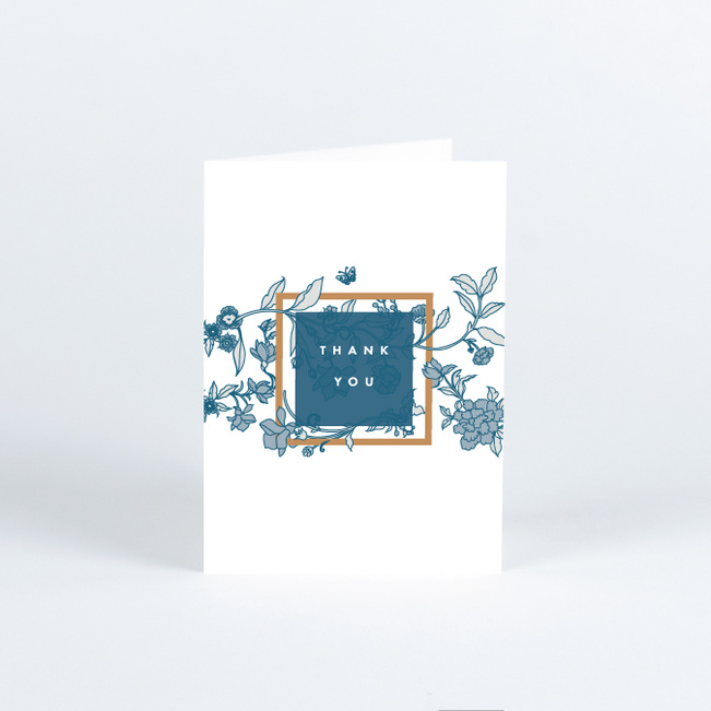 Nature’s Bounty Wedding Thank You Cards - Blue