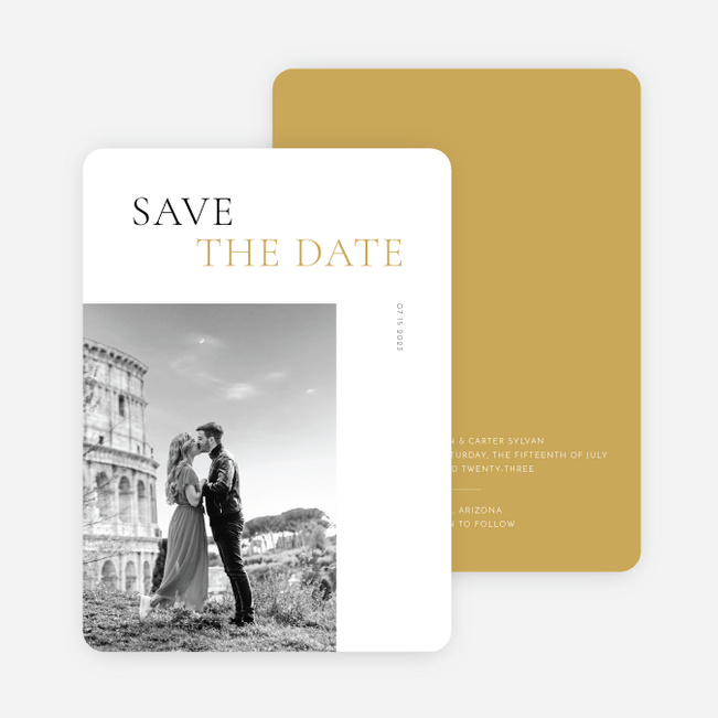 All that Matters Save the Date Cards - Yellow